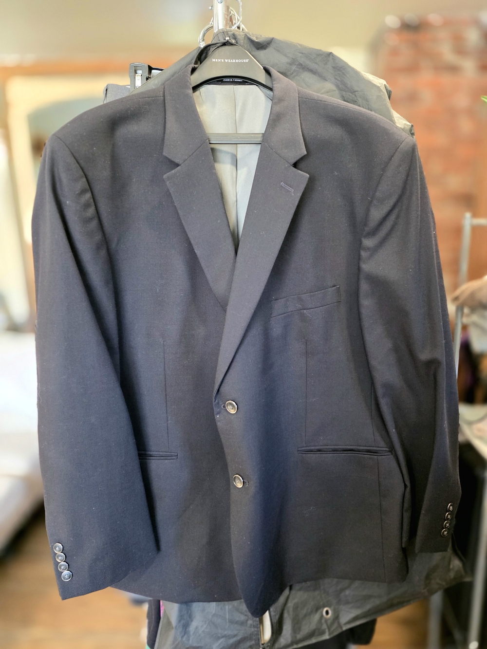 Men's Wool Pronto Uomo 54R Suit Jacket - Navy